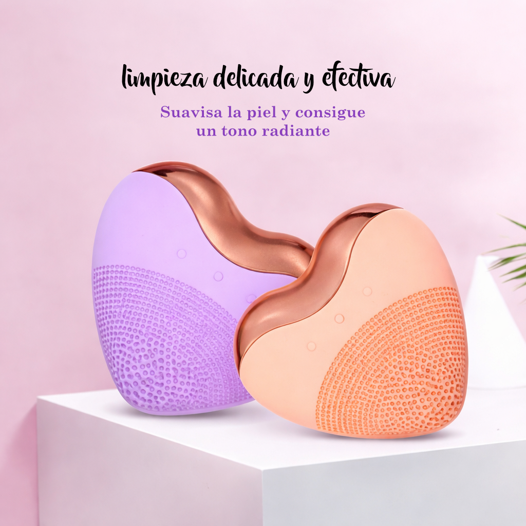Limpiador Masajeador Facial Eléctrico Recargable de Silicona  Exfoliante MSJF-4