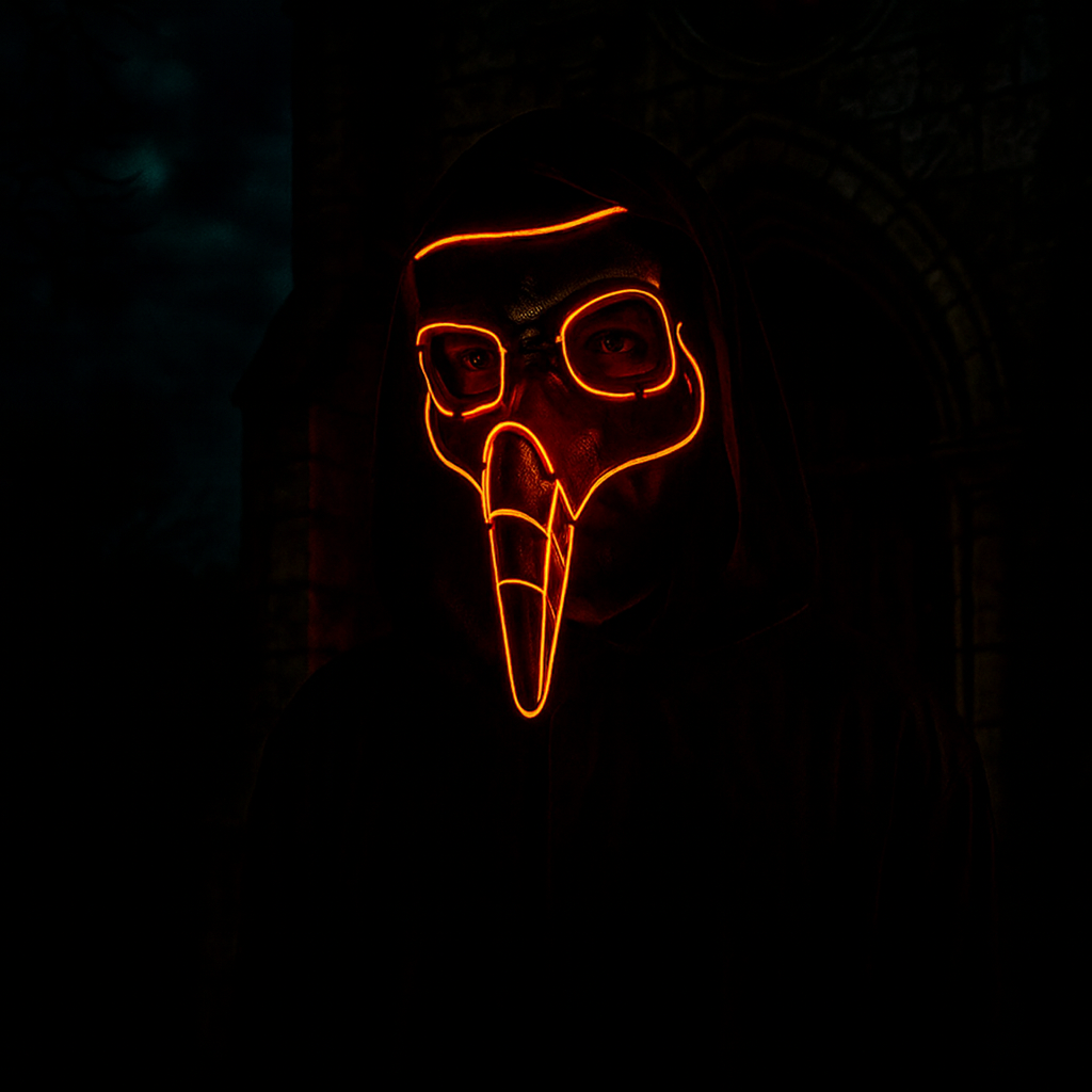 Máscara Doctor Plaga LED Futurista Halloween OF-1424-1