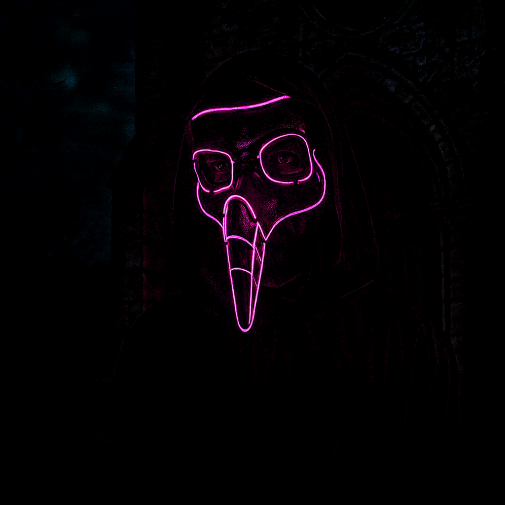 Máscara Doctor Plaga LED Futurista Halloween OF-1424-1