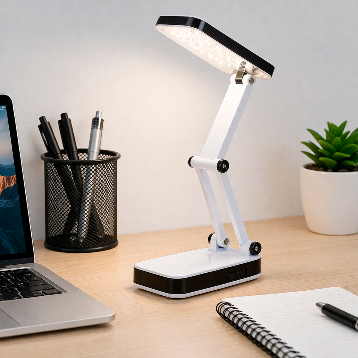 Lámpara LED de Escritorio Recargable Plegable Portátil LES-666