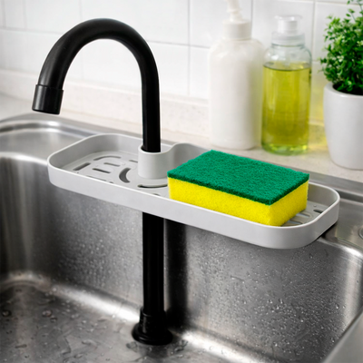 Portaesponja Escurridor para Grifo de Cocina Organizador de Fregadero VELEKA-840