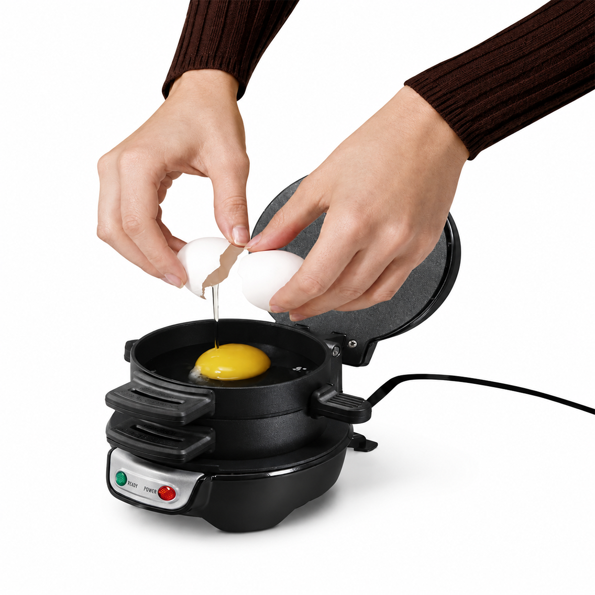 Hamburguesera Eléctrica Sandwichera Antiadherente para Hamburguesas y Sándwiches MH01