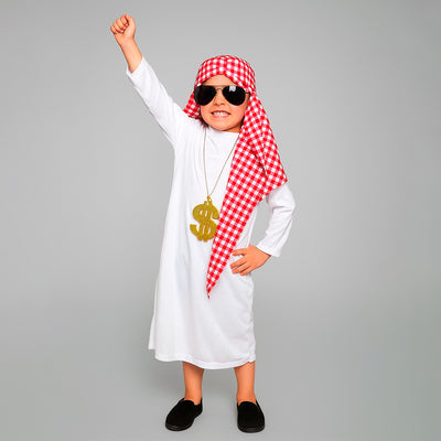 Disfraz Árabe Jeque Hombre y Niño Túnica Tradicional Halloween DSARJ