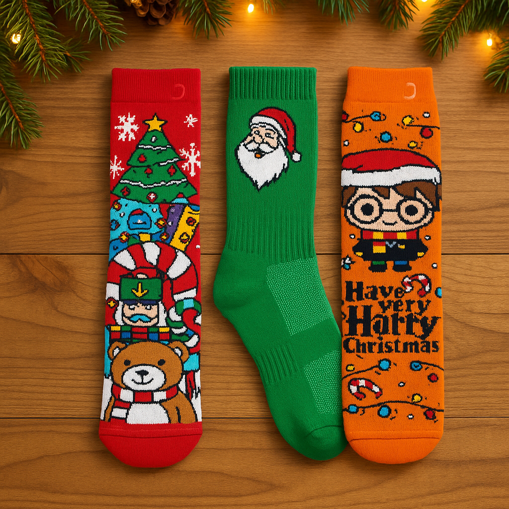 Medias Navideñas Largas Unisex Personajes Árboles Grinch MNN01