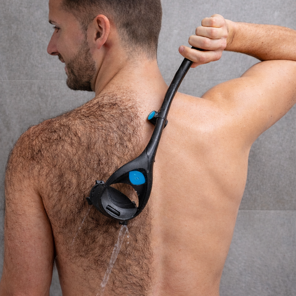 Afeitadora de Espalda Manual Plegable Ajustable con 2 Cuchillas para Hombre MA-8809