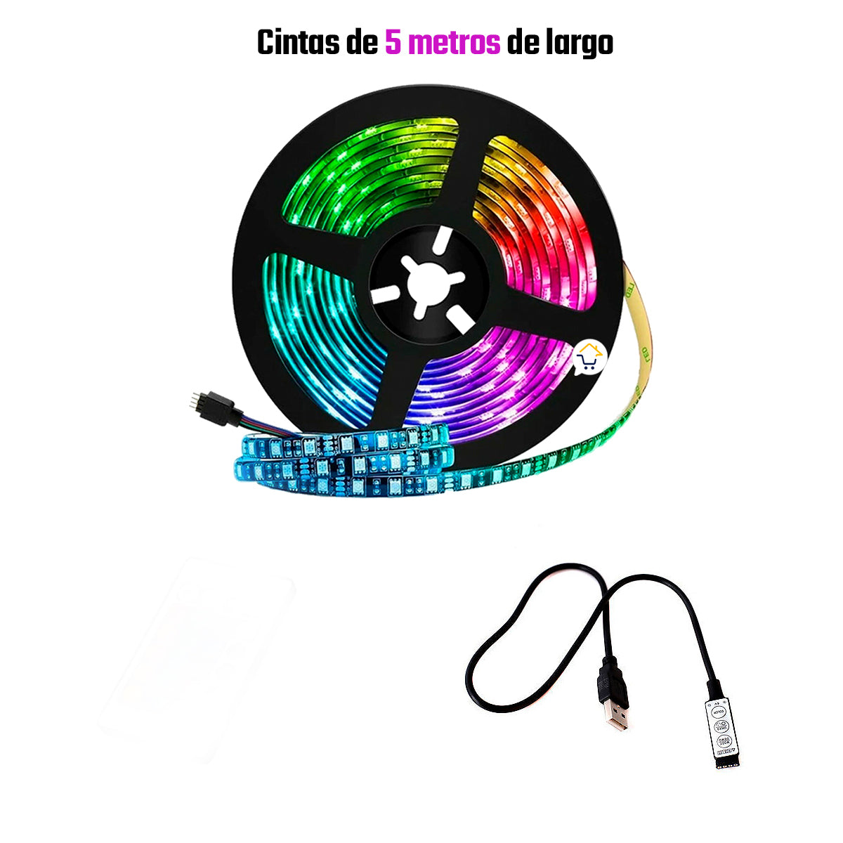 Cinta LED RGB Rítmica 5 Metros Bluetooth App Control remoto 2206002