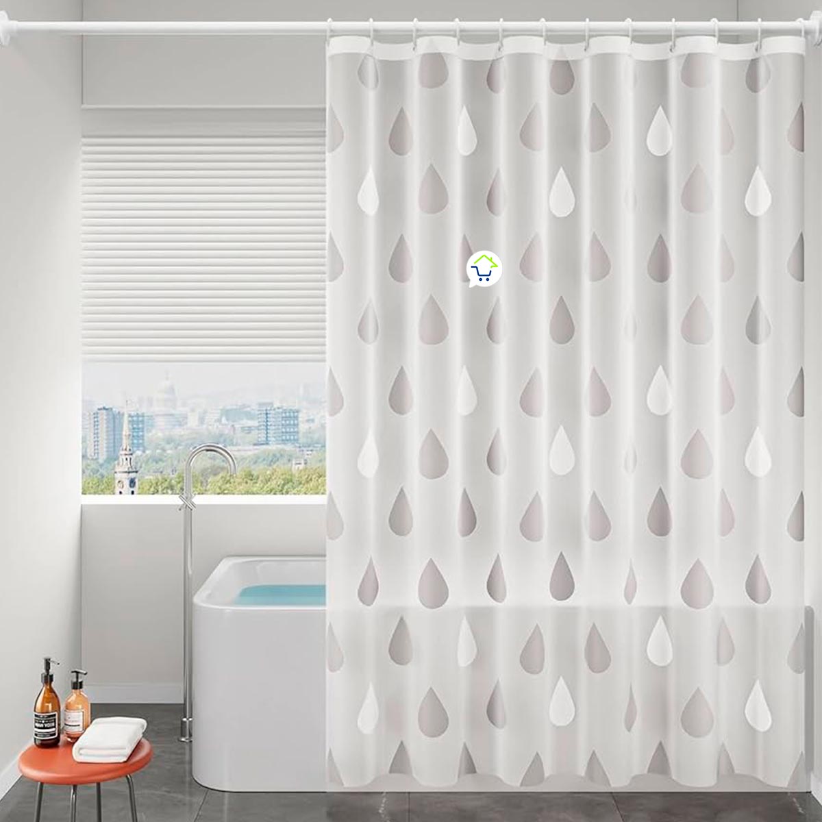 Cortina De Baño Tela Impermeable Para Ducha GM2201-113