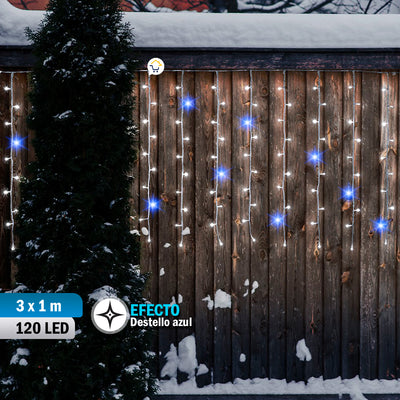 Cortina LED 3X1 M 120 LED Destellos Luces Navidad 1321B