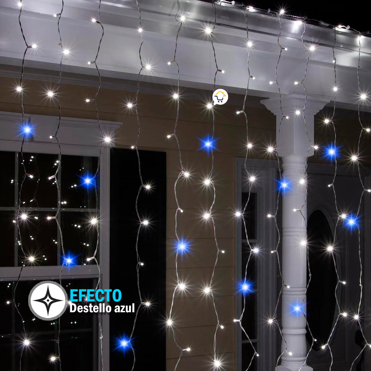 Cortina LED 3X1 M 120 LED Destellos Luces Navidad 1321B