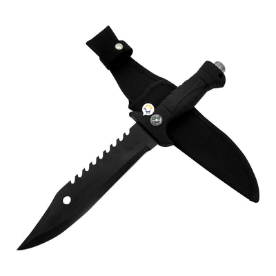 Cuchillo Táctico Camping Supervivencia Pesca + Estuche Rambo