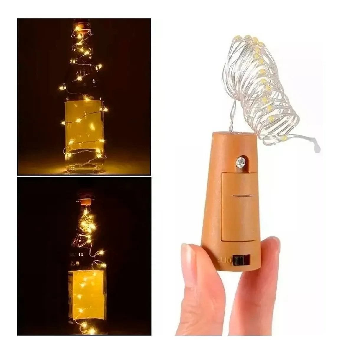 Luz Micro LED Tipo Corcho 3 Metros Decoración Hogar Eventos E30L-DC/C