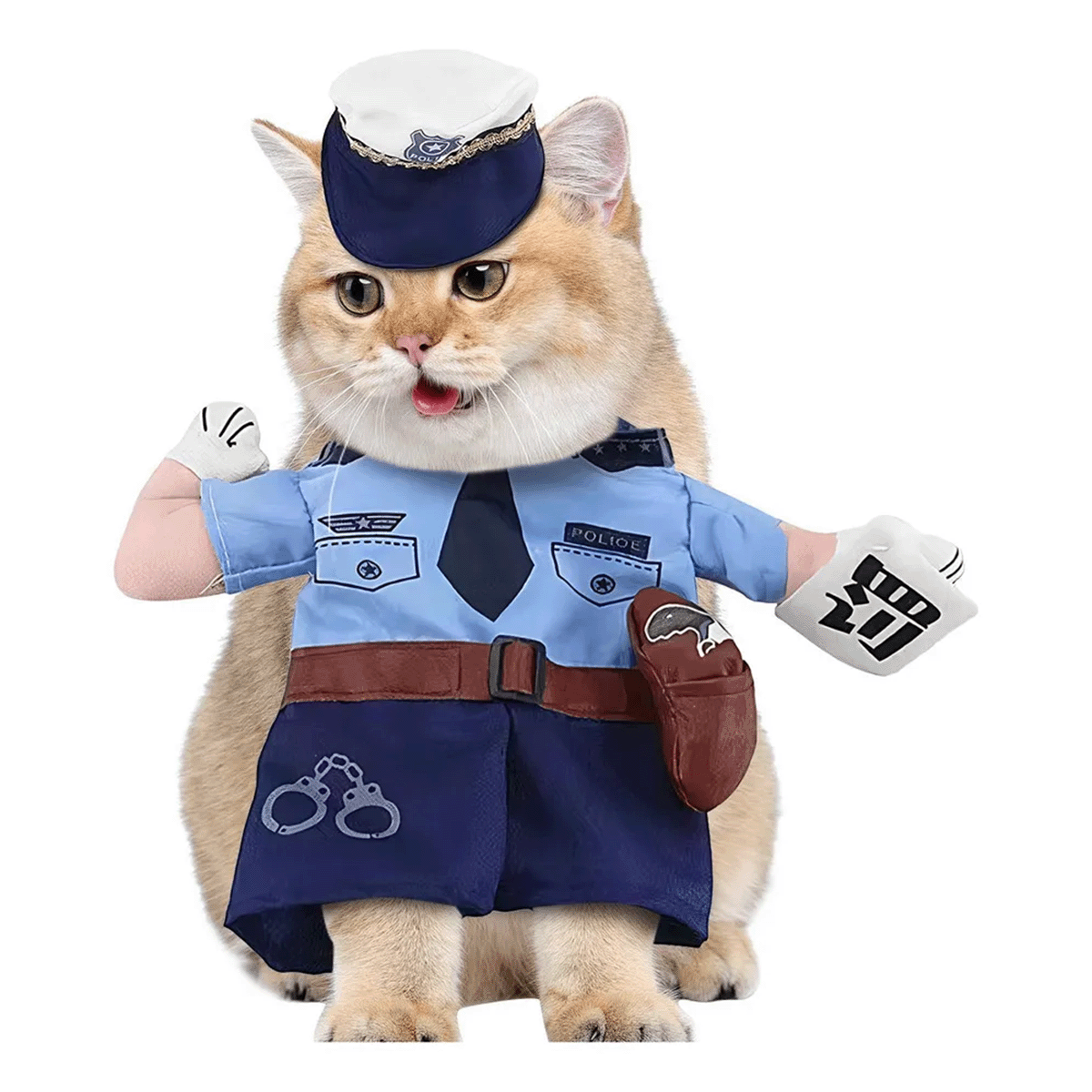 Disfraz Para Mascotas De Policía Halloween Perro Y Gatos PR390