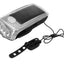 Linterna Led Bicicleta Con Pito Recargable Usb Solar 045