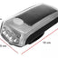 Linterna Led Bicicleta Con Pito Recargable Usb Solar 045