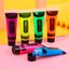 Pintura Neón X6 Tubos 14ml Maquillaje Rostro Y Cuerpo Fiestas Halloween KL1027-11
