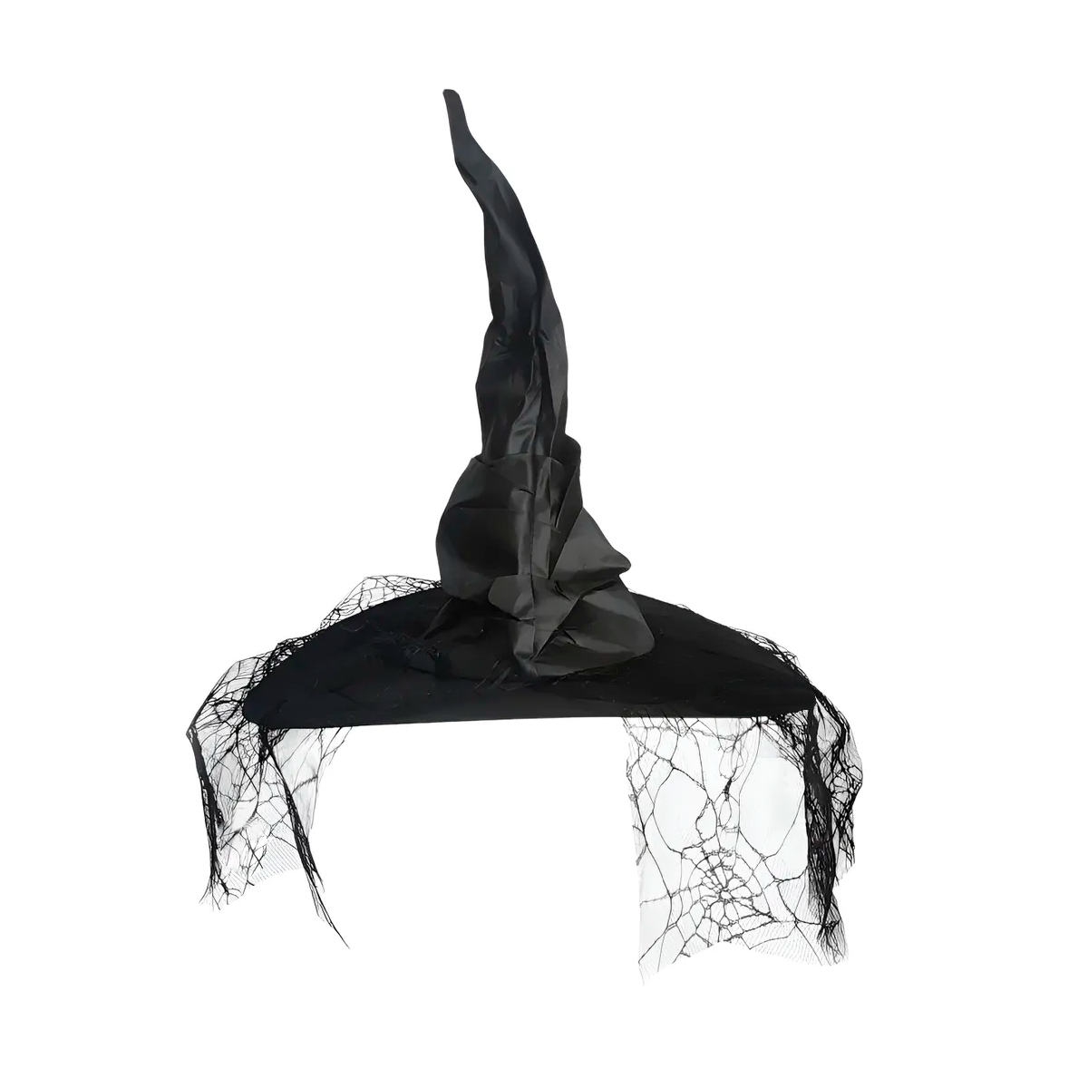 Sombrero De Bruja Con Velo Disfraz Halloween Cosplay BRU01