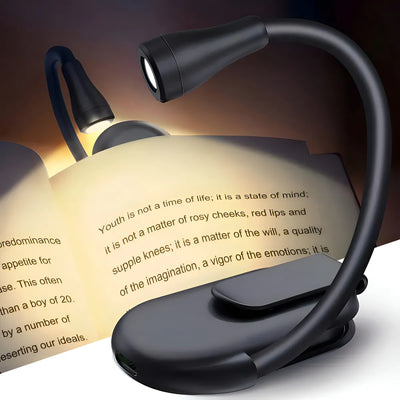 Lámpara Clip de Lectura Recargable 3 Modos de Luz C15