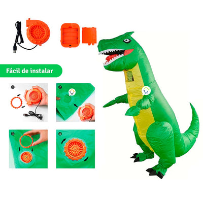 Disfraz Dinosaurio Gigante Inflable Tiranosaurio Rex Adulto FZ1740