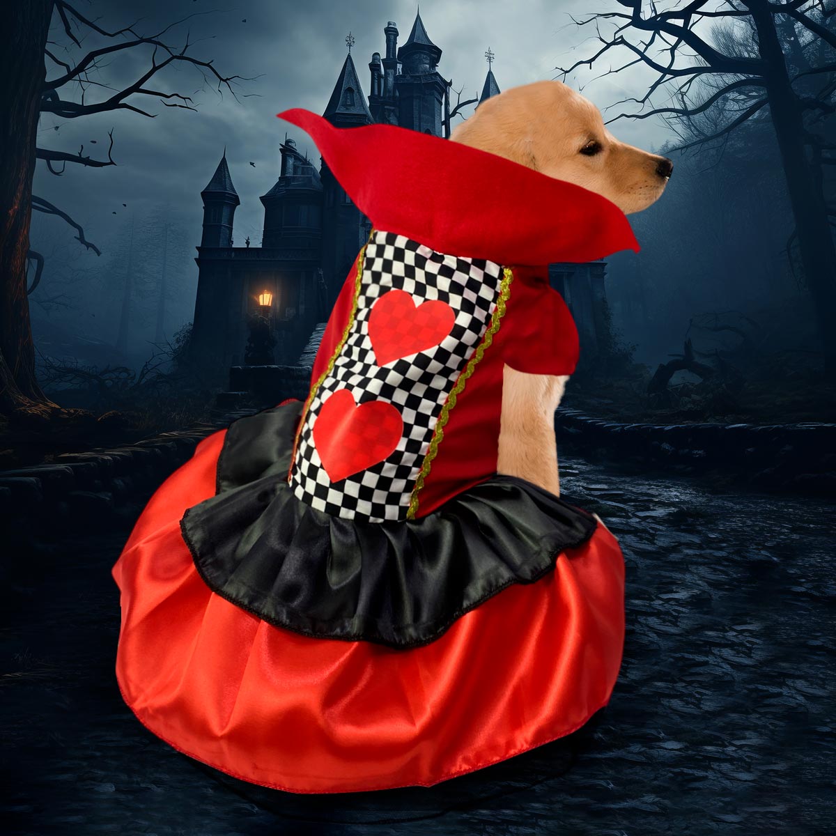 Disfraz Para Mascotas De Reina De Corazones Halloween DREI01