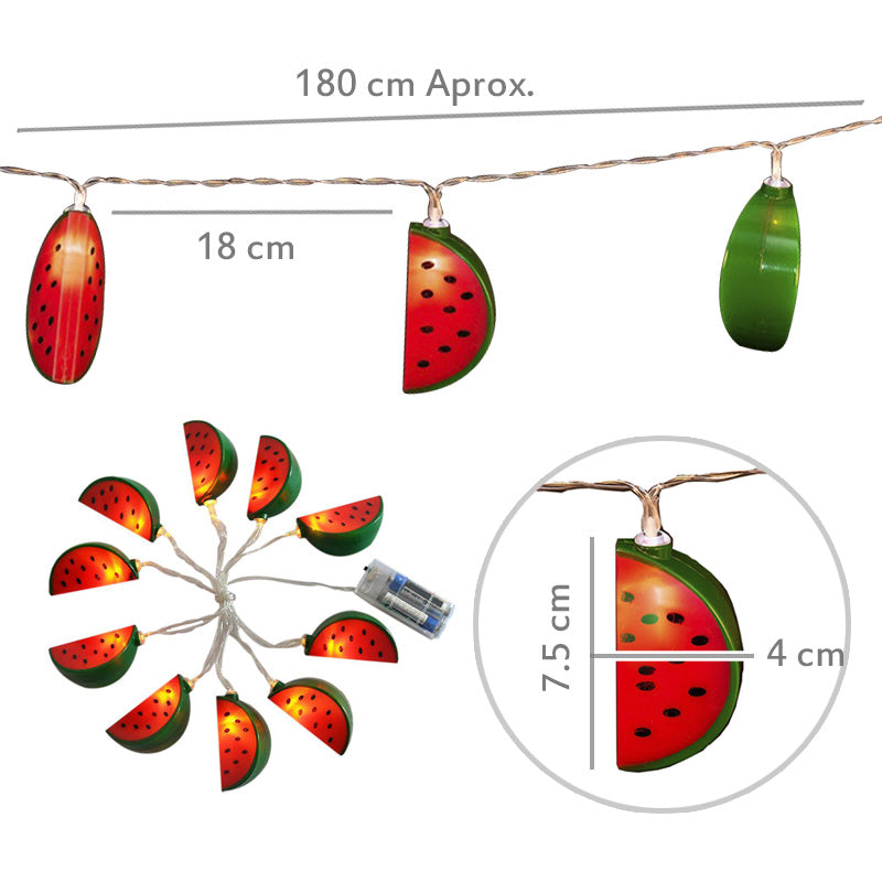 Extensión Luces Sandía Led X10 180cm Inalámbricas RF XWD8