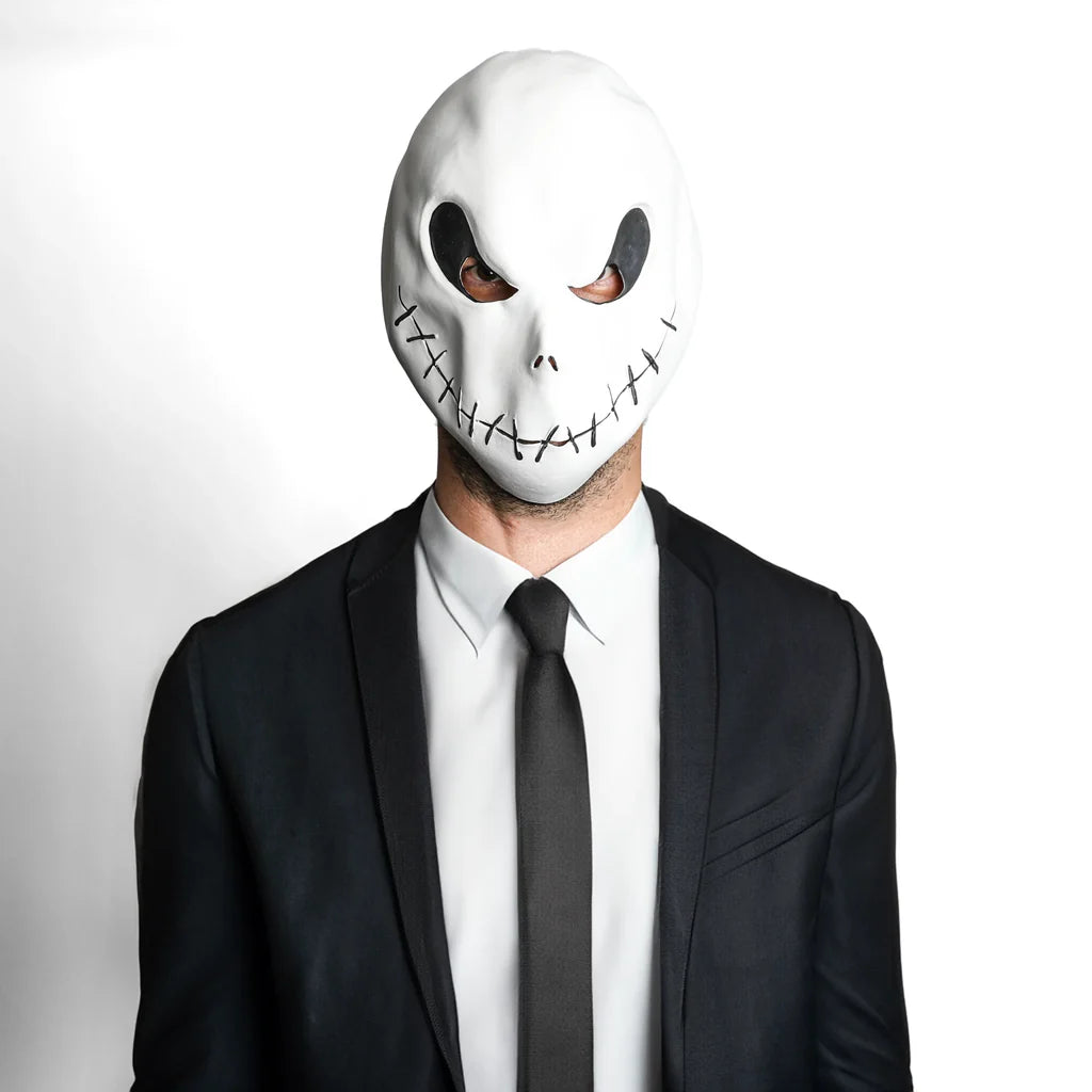 Máscara Jack Skellington Halloween Látex Pesadilla Antes de Navidad MA-133
