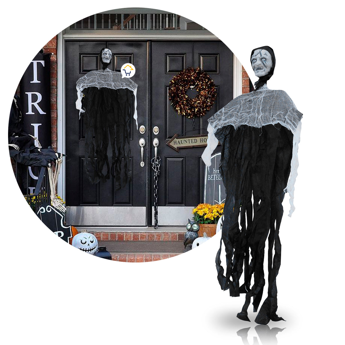 Fantasma Colgante Decorativo Puerta Decoración Halloween OF499