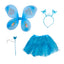 Set de Hada Azul para Niñas Alas Falda Varita y Diadema WZ-2