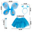 Set de Hada Azul para Niñas Alas Falda Varita y Diadema WZ-2