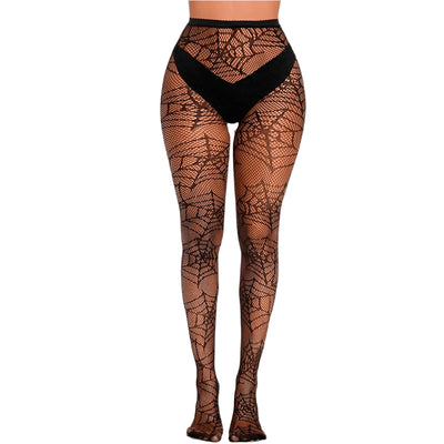 Panty Media Negras Telaraña Halloween Cosplay Mujer WW1012-7