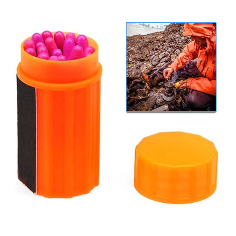 Fósforos Impermeables X20 Para Camping Senderismo F01