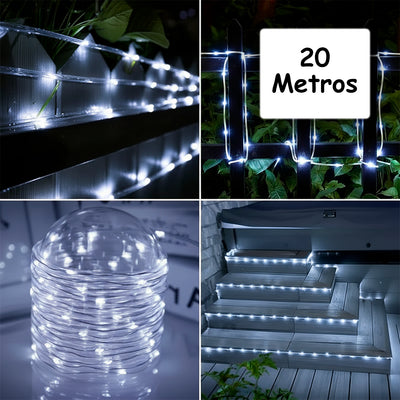 Manguera Luz LED 20 Metros 360 Luces Navidad Decoración 2412