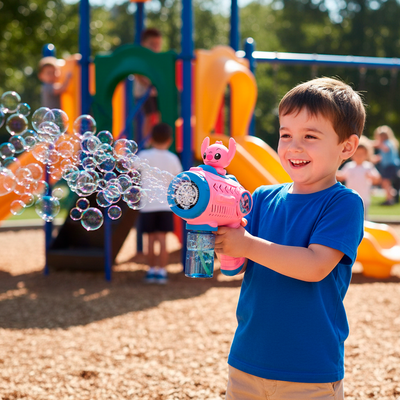 Pistola De Juguete Stitch Lanza Burbujas Automático Infantil Stich 6322