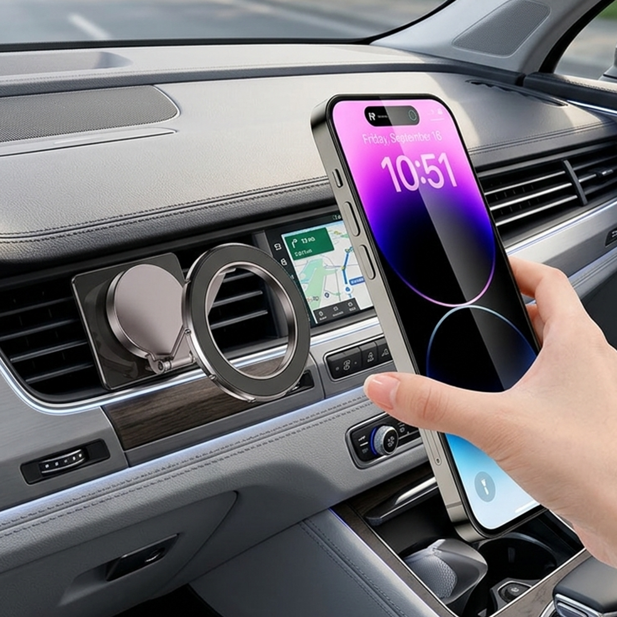 Soporte Magnético Giratorio 360° para Celular Universal Carro A-1150