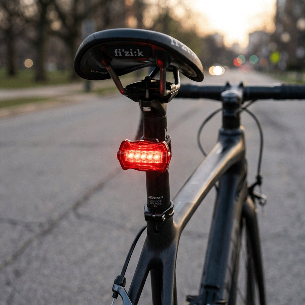 Kit Luces LED Bicicleta Delantera y Trasera Luz Stop ZX-860