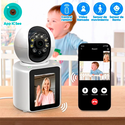Cámara De Seguridad Bidireccional Wifi Video Llamada Pantalla Digital MB-3