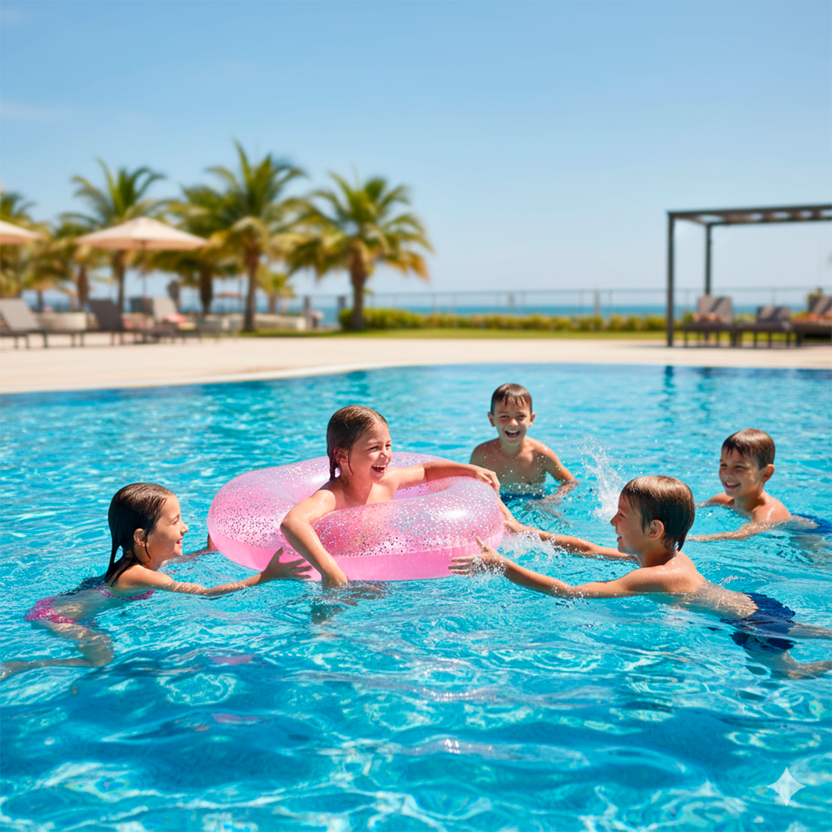 Flotador De Corazón Glitter Inflable Salvavidas Piscina Pool HEA2204-096