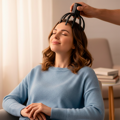 Masajeador de Cabeza Eléctrico Antiestrés Recargable USB J185