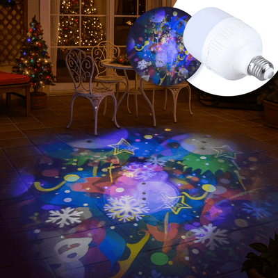 Bombillo Proyector Navideño LED Multicolor Figuras Festivas Fiestas Navidad 25HX-1