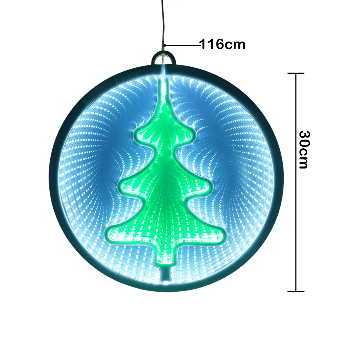 Esfera Árbol LED Decorativa Efecto Infinito Multicolor Luz Navideña FIBA225C