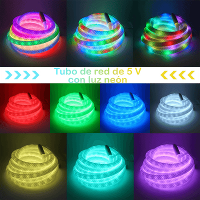Cuerda LED RGB Inteligente Iluminación Control por App Mando USB MAC25502