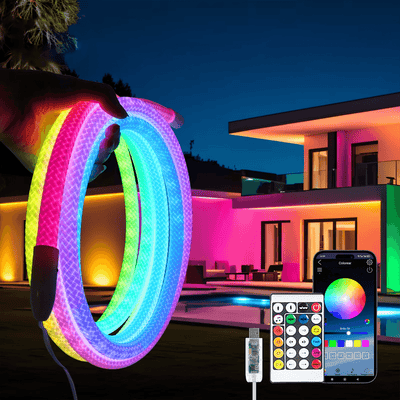 Cuerda LED RGB Inteligente Iluminación Control por App Mando USB MAC25502