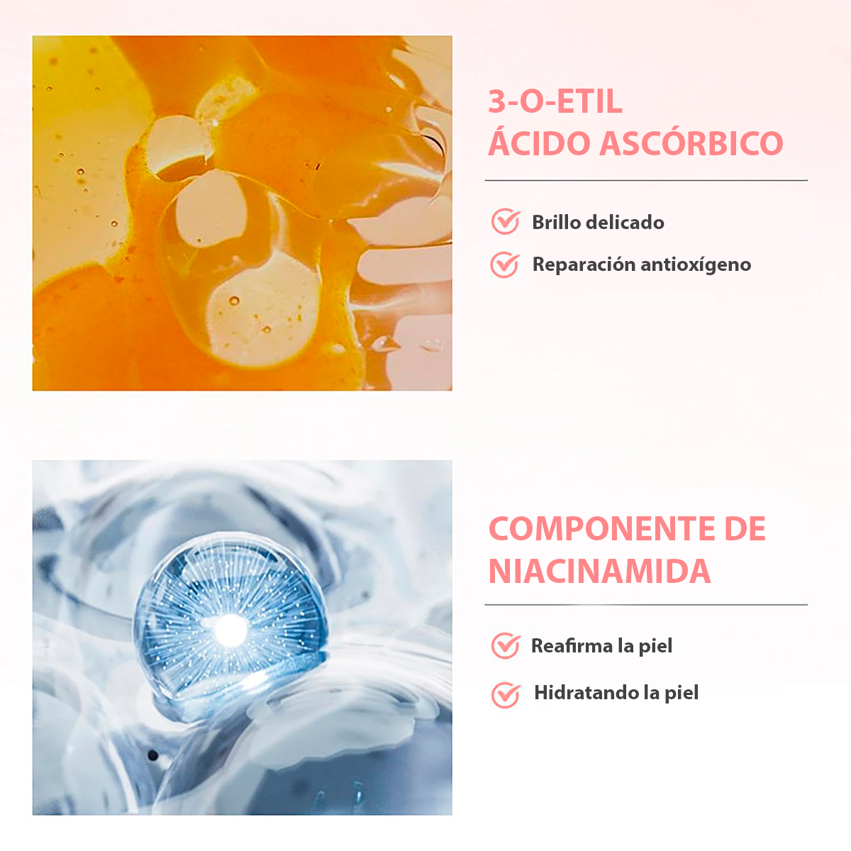 Kit Niacinamida BIOAQUA 6 Piezas Antimanchas e Iluminador Facial BQY50564