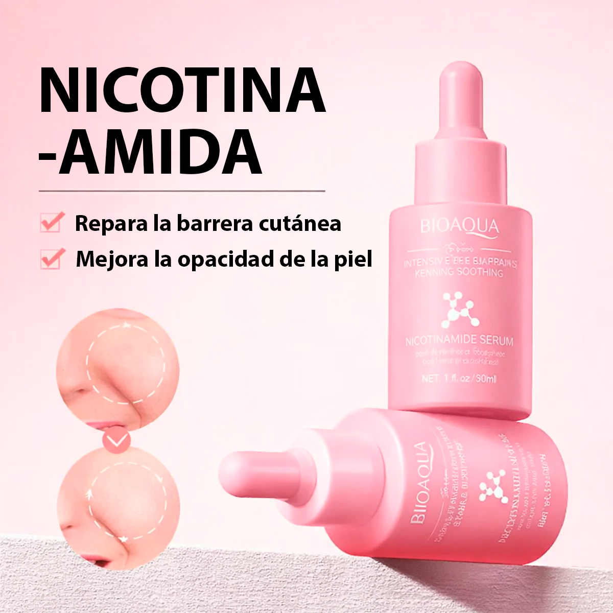 Kit Niacinamida BIOAQUA 6 Piezas Antimanchas e Iluminador Facial BQY50564