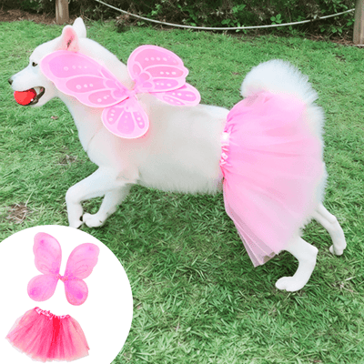 Disfraz Para Mascota De Hada Tutú Alas Halloween OF-1507PET