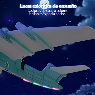 Avión Volador De Espuma Planeador Aeroplano Luces LED Recargable USB Y20