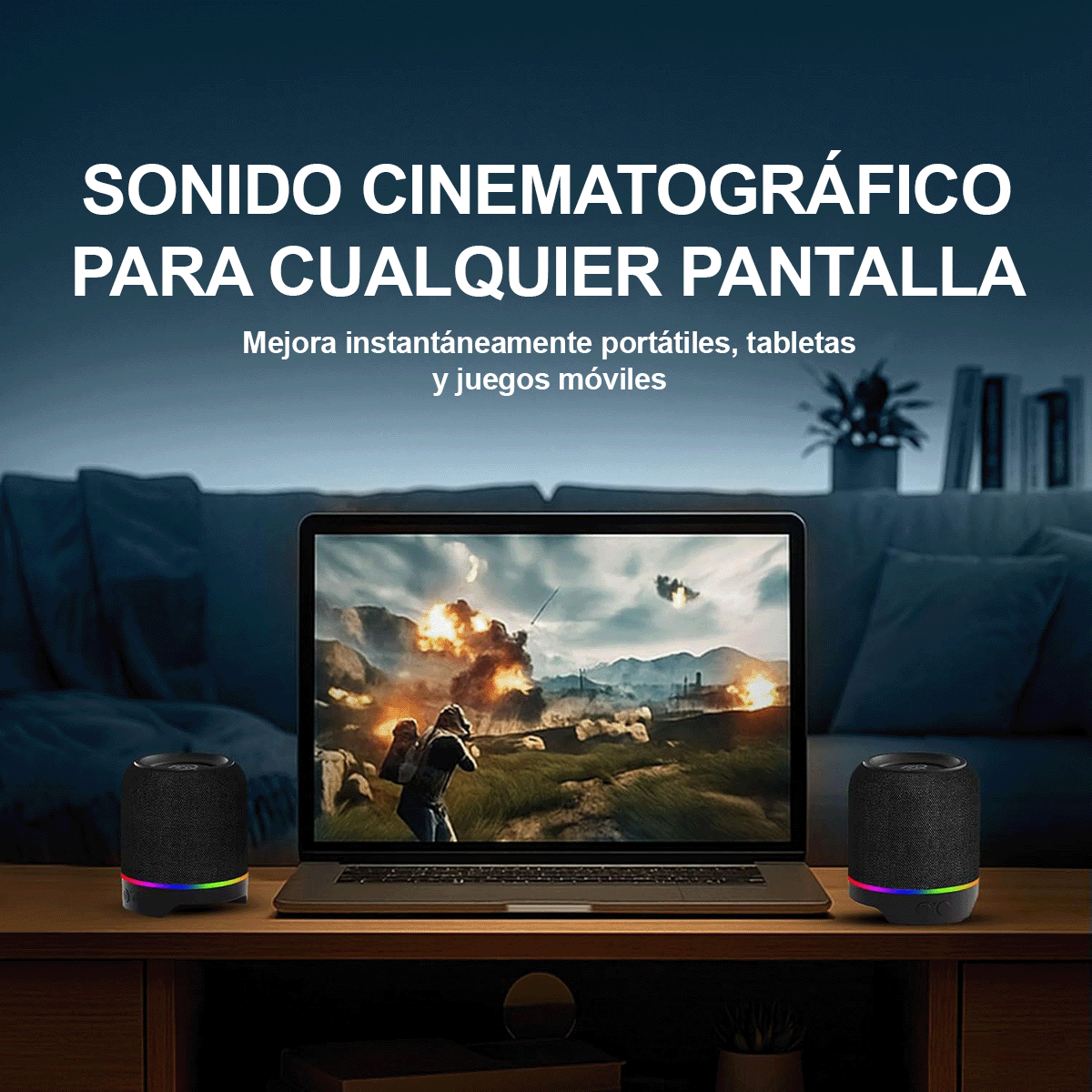 Parlante Bluetooth Magnético 2 en 1 TWS RGB HiFi Recargable M25