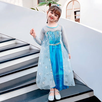 Disfraz De Princesa Elsa Frozen Para Niñas Halloween WZ-4
