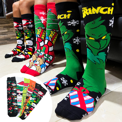 Medias Navideñas Largas Unisex Personajes Árboles Grinch MNN01