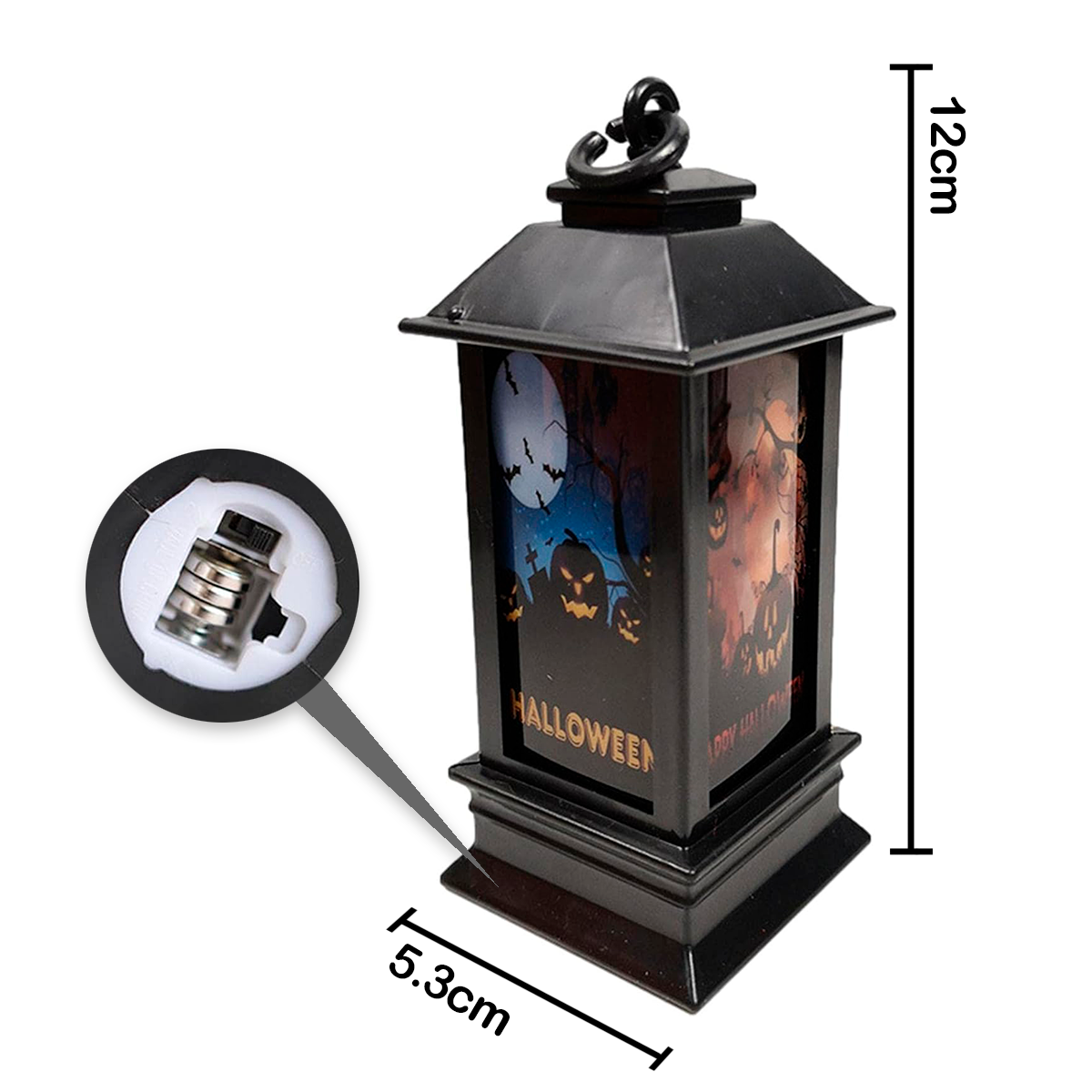 Set 4 Faroles Halloween Decorativos LED Decoración Casa FN01H