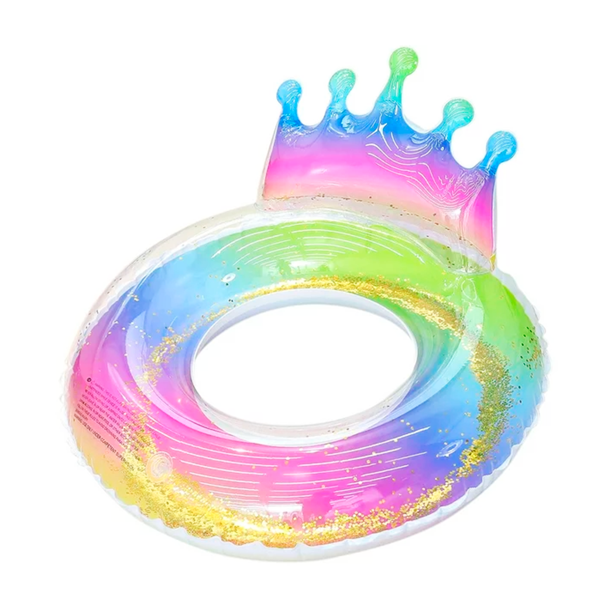 Flotador De Corona Glitter Inflable Salvavidas Infantil Piscina Pool HEA2204-127